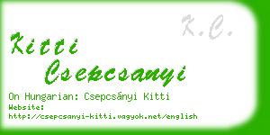kitti csepcsanyi business card